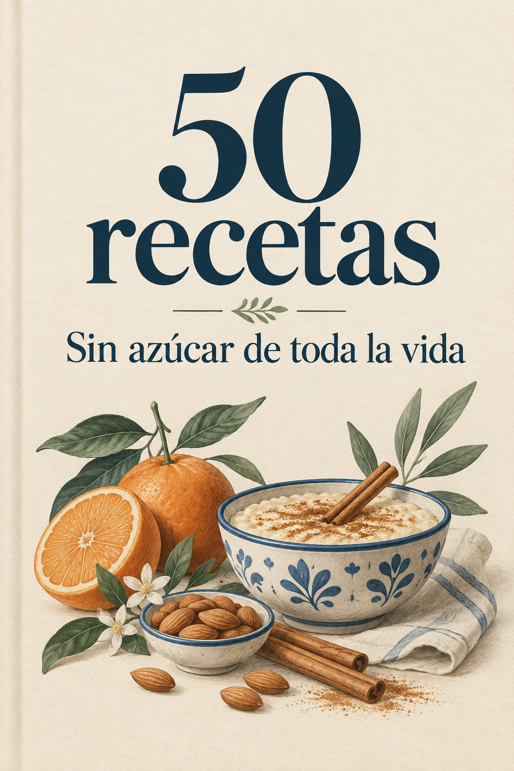 Portada de 50 recetas: Sin azúcar de toda la vida
